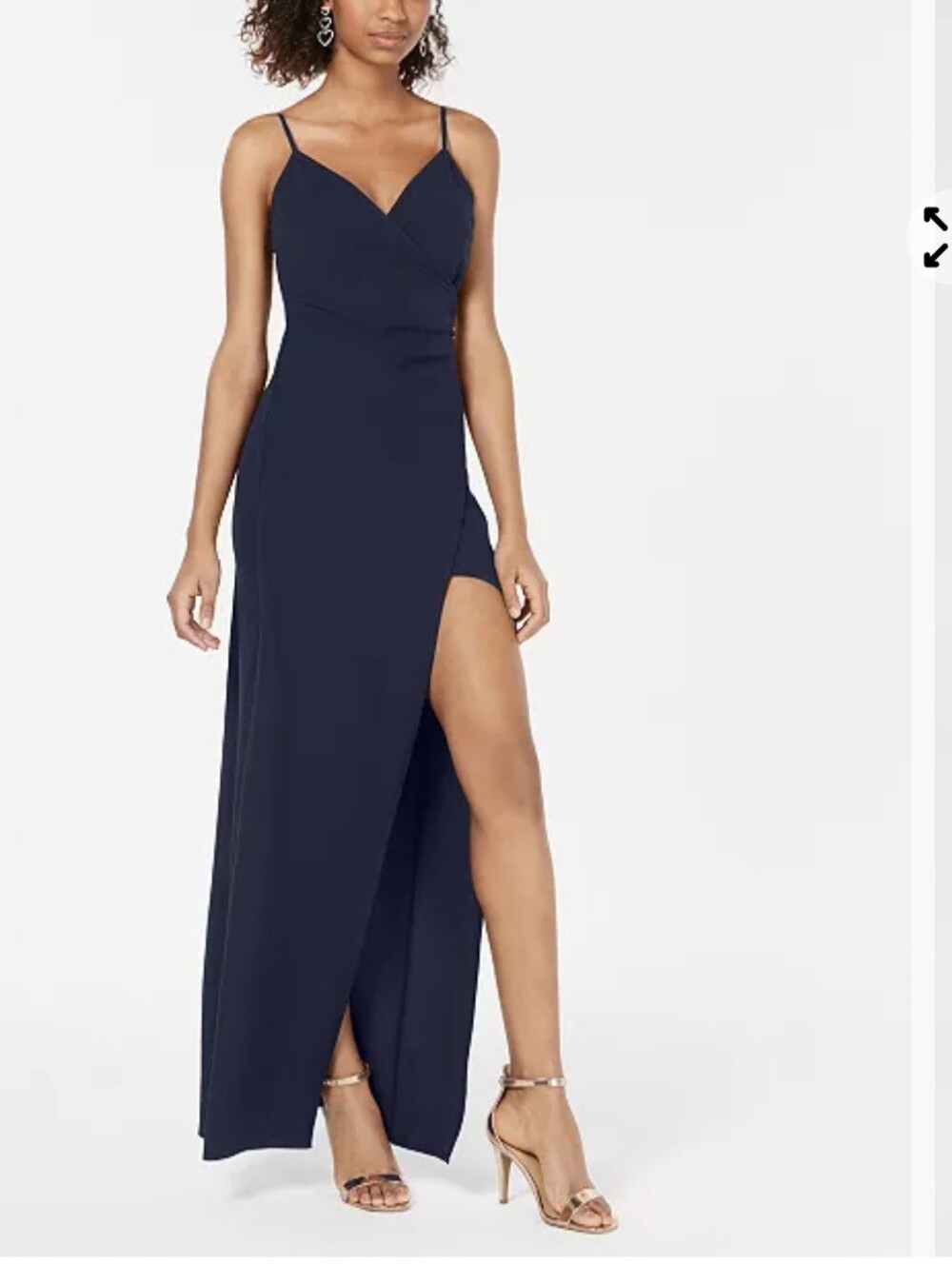 Emerald Sundae Juniors  High Slit Black Gown Size L